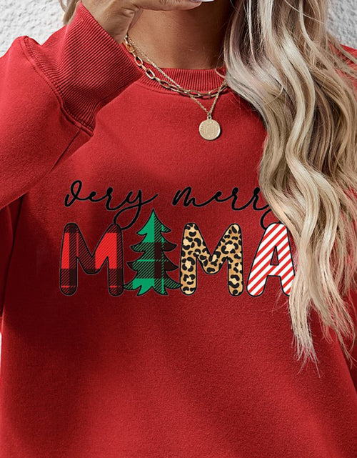 Load image into Gallery viewer, Letter Graphic Round Neck Long Sleeve Sweatshirt
