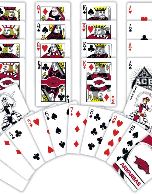 Load image into Gallery viewer, Arkansas Razorbacks Playing Cards - 54 Card Deck by MasterPieces Puzzle Company INC
