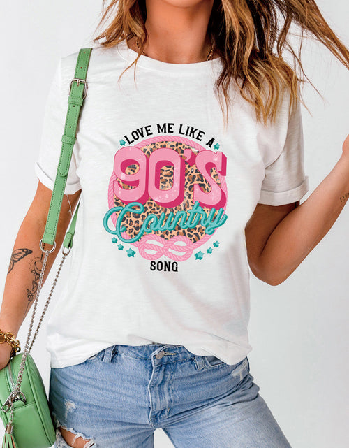 Load image into Gallery viewer, Graphic Round Neck Short Sleeve T-Shirt
