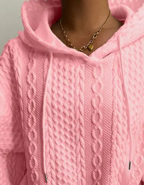 Load image into Gallery viewer, Drawstring Drop Shoulder Long Sleeve Hoodie
