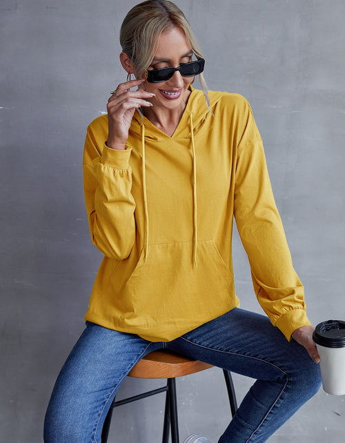 Load image into Gallery viewer, Ivy Lane Drawstring Pocketed Dropped Shoulder Hoodie
