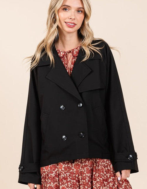 Load image into Gallery viewer, Mittoshop Double Breasted Long Sleeve Trench Coat Jacket
