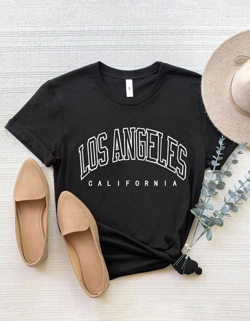 Load image into Gallery viewer, LOS ANGELES CALIFORNIA Round Neck T-Shirt
