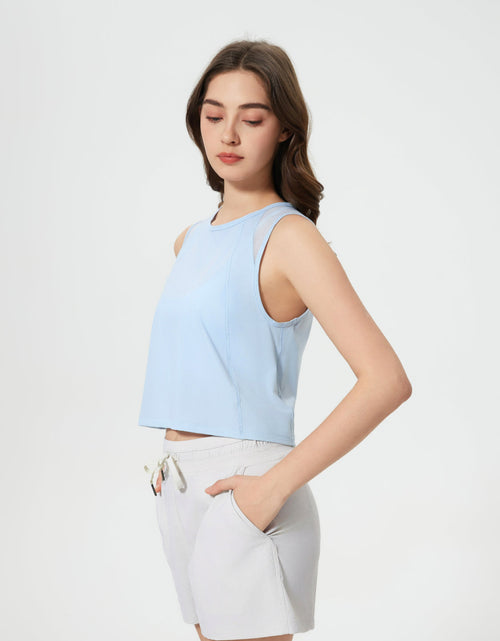 Load image into Gallery viewer, Millennia Round Neck Cropped Active Tank
