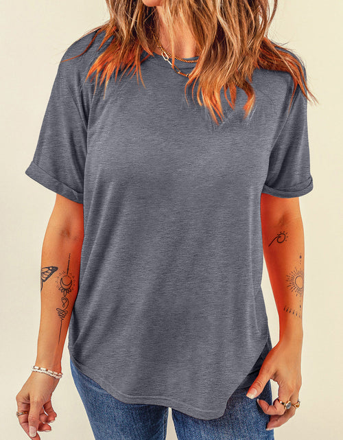 Load image into Gallery viewer, Round Neck Short Sleeve T-Shirt
