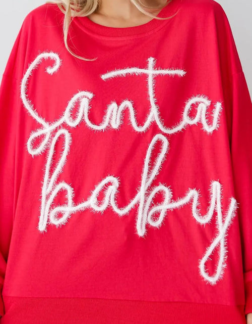 Load image into Gallery viewer, Letter Round Neck Long Sleeve Sweatshirt
