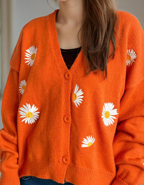 Load image into Gallery viewer, Daisy Button Up V-Neck Cardigan
