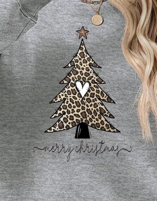 Load image into Gallery viewer, Christmas Tree Graphic Long Sleeve Sweatshirt
