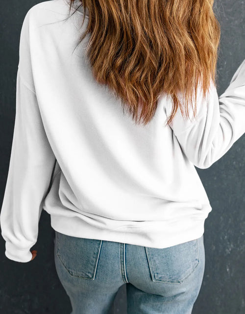 Load image into Gallery viewer, Letter Graphic Round Neck Long Sleeve Sweatshirt
