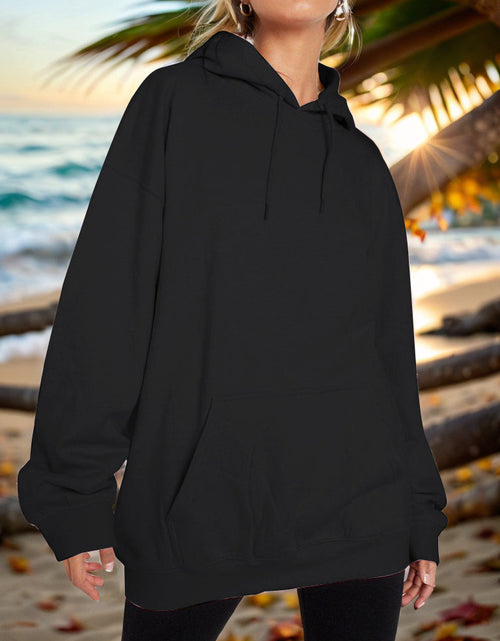 Load image into Gallery viewer, Drawstring Dropped Shoulder Hoodie

