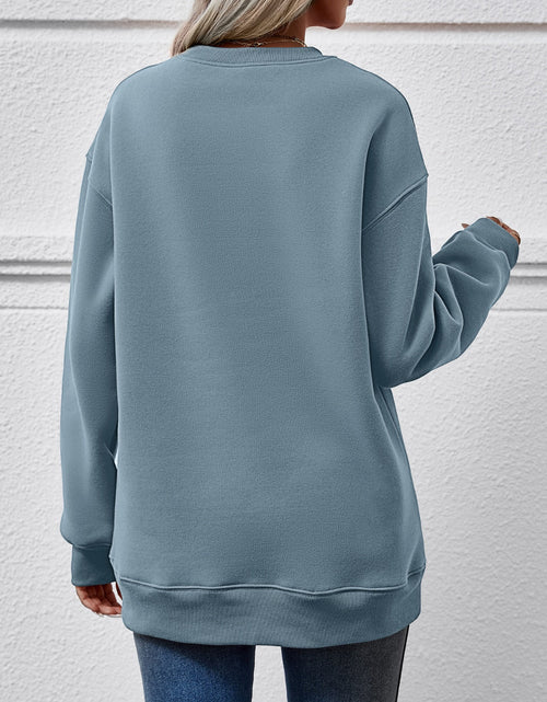 Load image into Gallery viewer, Christmas Tree Graphic Round Neck Sweatshirt
