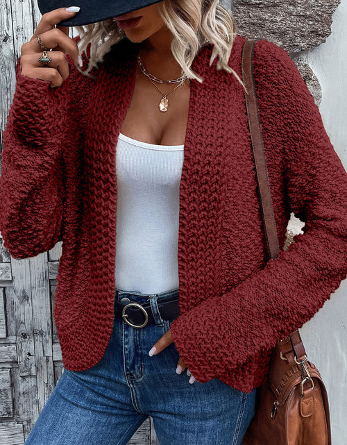Load image into Gallery viewer, Solid Color Open Front Cardigan
