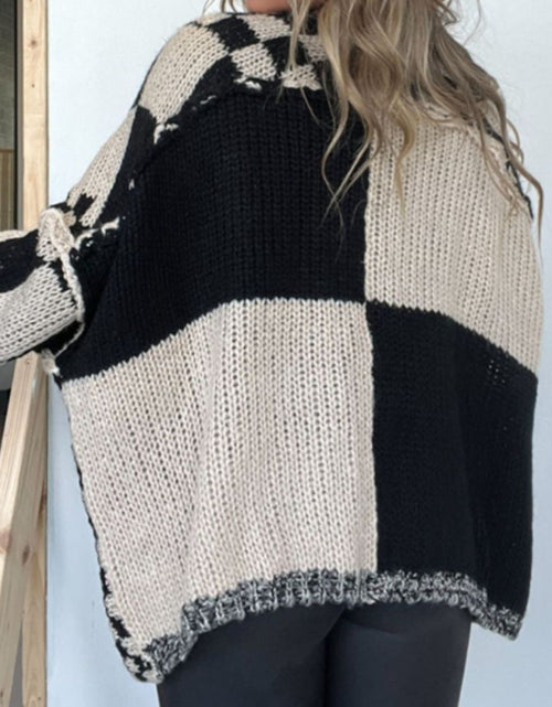 Load image into Gallery viewer, Plaid Open Front Long Sleeve Cardigan
