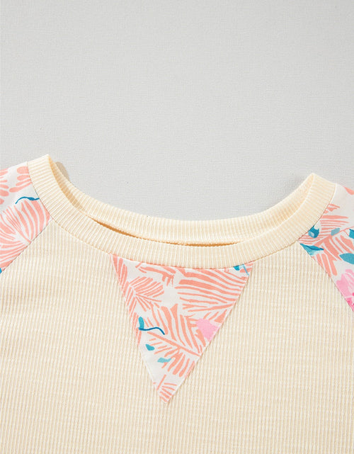 Load image into Gallery viewer, Printed Round Neck Balloon Sleeve Sweatshirt
