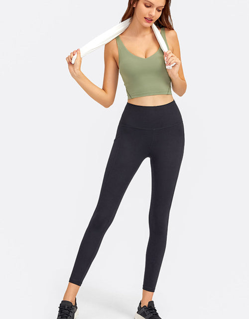 Load image into Gallery viewer, Millennia Deep V-Neck Crop Sports Bra
