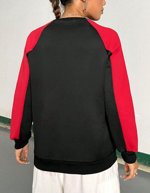 Load image into Gallery viewer, Letter Graphic Round Neck Long Sleeve Sweatshirt
