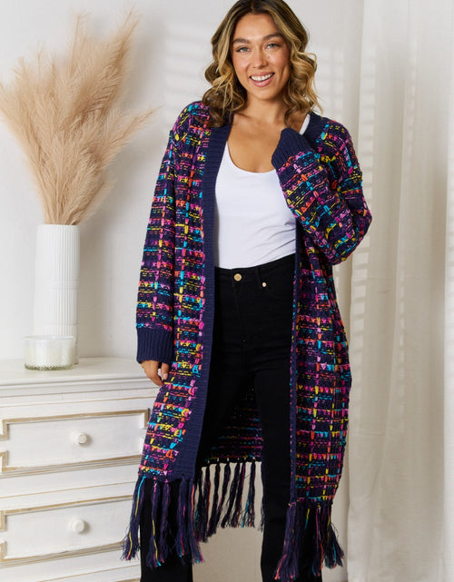 Load image into Gallery viewer, Angel Wings Fringe Hem Open Front Cardigan
