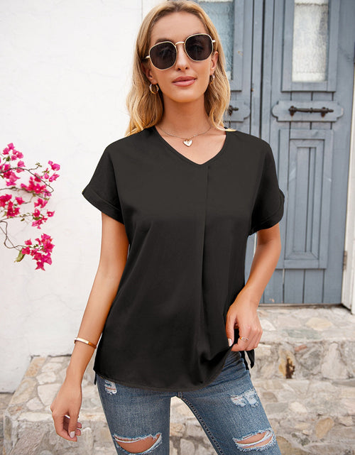 Load image into Gallery viewer, Ivy Lane V-Neck Short Sleeve T-Shirt
