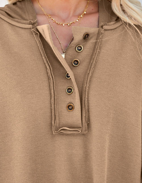 Load image into Gallery viewer, Exposed Seam Long Sleeve Hoodie
