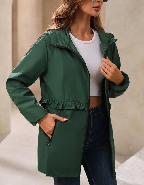 Load image into Gallery viewer, Ivy Lane Outdoor Waterproof Long Sleeve Hooded Windbreaker
