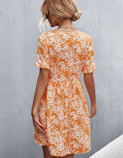 Load image into Gallery viewer, Printed Button down Pocketed Dress

