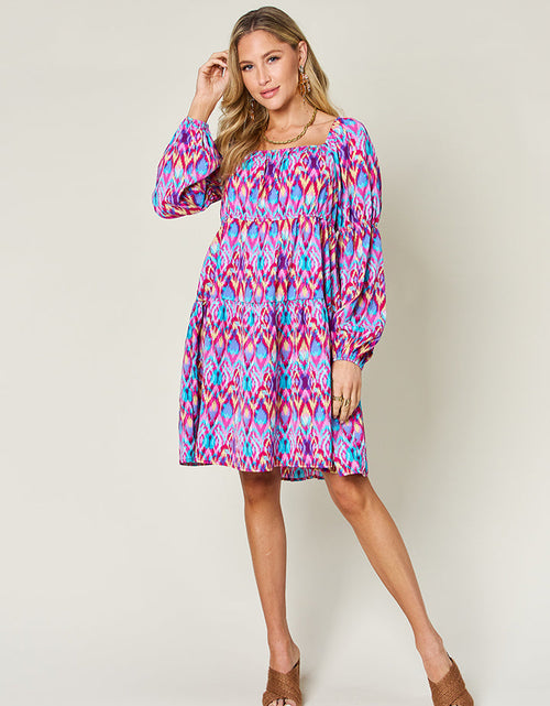 Load image into Gallery viewer, Double Take Full Size Printed Long Sleeve Dress
