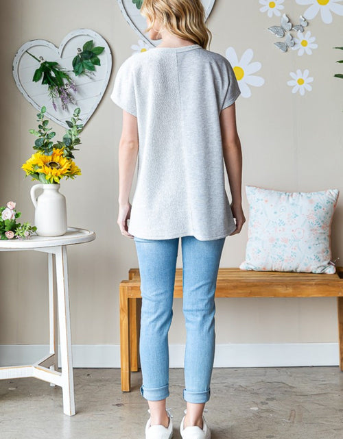 Load image into Gallery viewer, Heimish Full Size Pocketed Round Neck Short Sleeve T-Shirt
