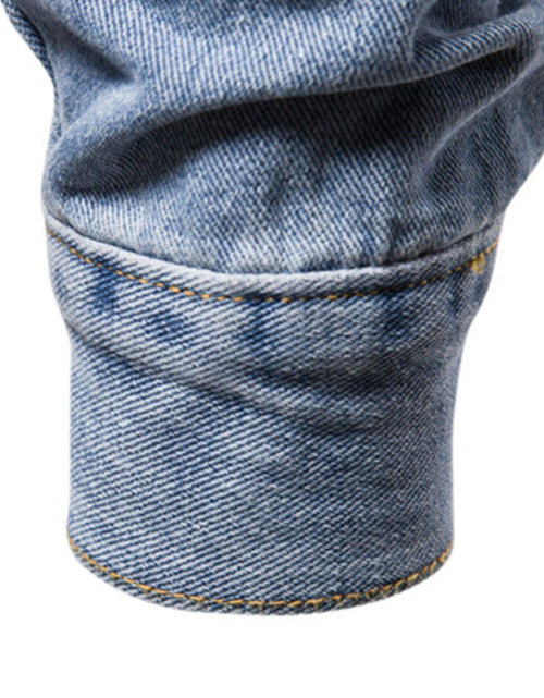 Load image into Gallery viewer, Men's Button Down Long Sleeve Denim Jacket
