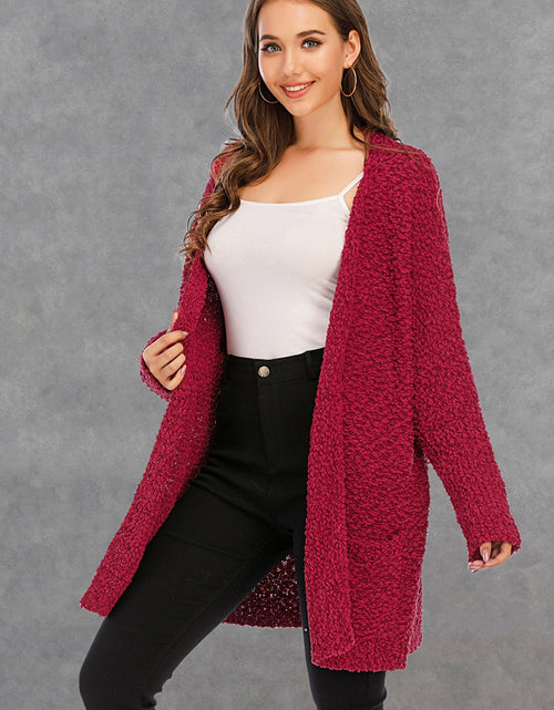 Load image into Gallery viewer, Angel Wings Pocketed Open Front Long Sleeve Cardigan
