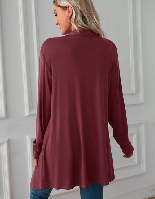 Load image into Gallery viewer, Open Front Long Sleeve Cardigan
