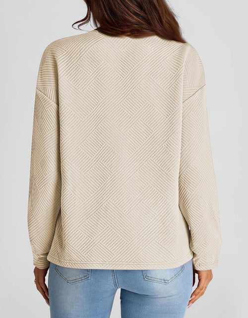 Load image into Gallery viewer, Full Size Texture Round Neck Long Sleeve Sweatshirt
