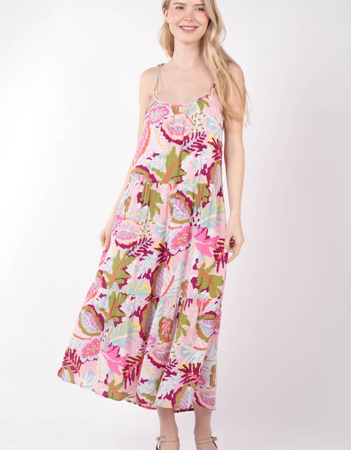 Load image into Gallery viewer, VERY J Tropical Printed Cami Midi Dress
