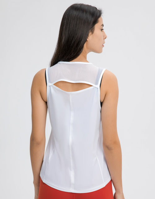 Load image into Gallery viewer, Millennia Cutout Back Round Neck Active Tank
