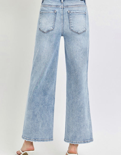Load image into Gallery viewer, RISEN Full Size Tummy Control High Rise Crop Wide Leg Jeans
