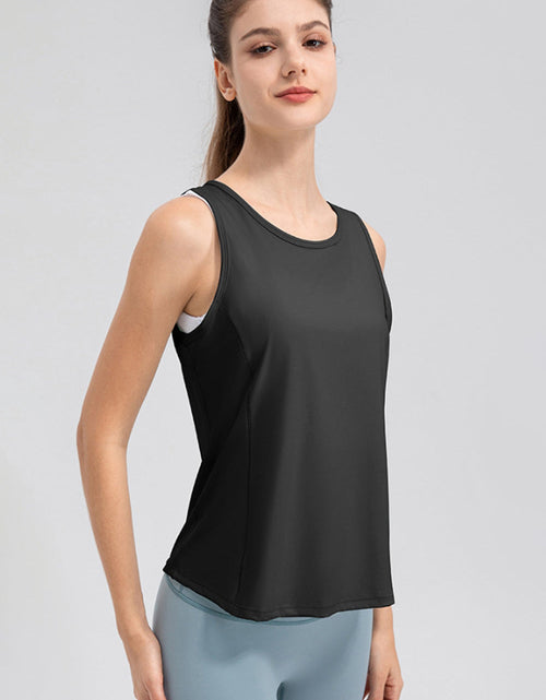 Load image into Gallery viewer, Wide Strap Round Neck Active Tank
