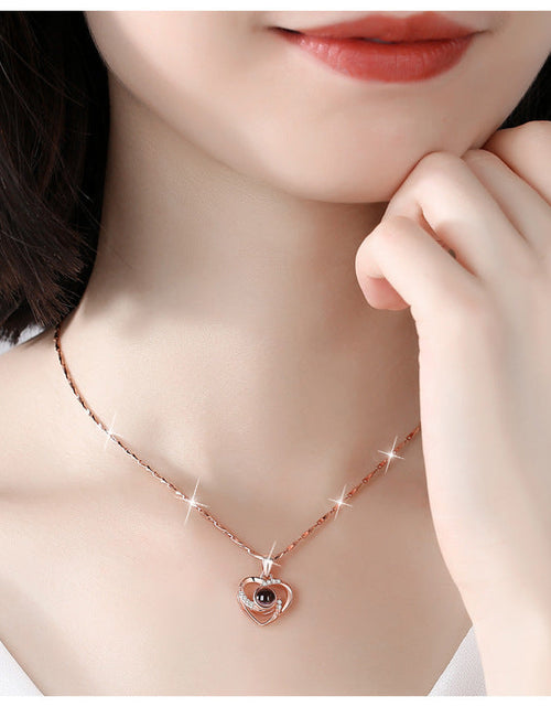Load image into Gallery viewer, Custom Pet Photo Heart Necklace by PetWithMe
