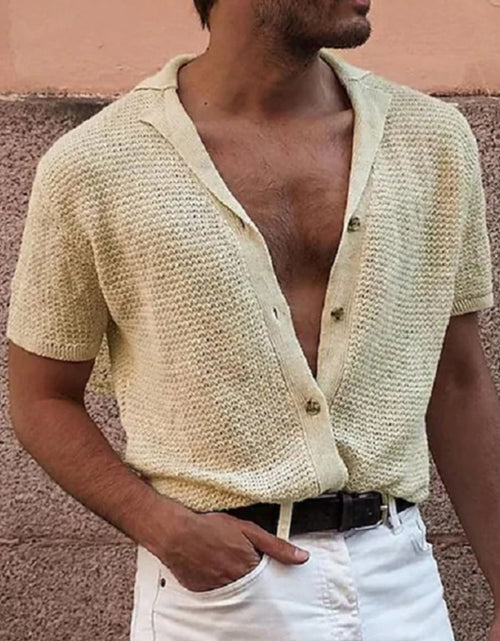 Load image into Gallery viewer, Men's Full Size Button Down Short Sleeve Shirt Plus Size
