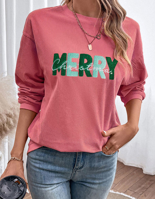Load image into Gallery viewer, MERRY CHRISTMAS Round Neck Sweatshirt
