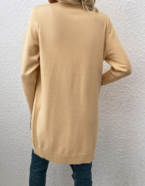 Load image into Gallery viewer, Open Front Long Sleeve Cardigan with Pockets
