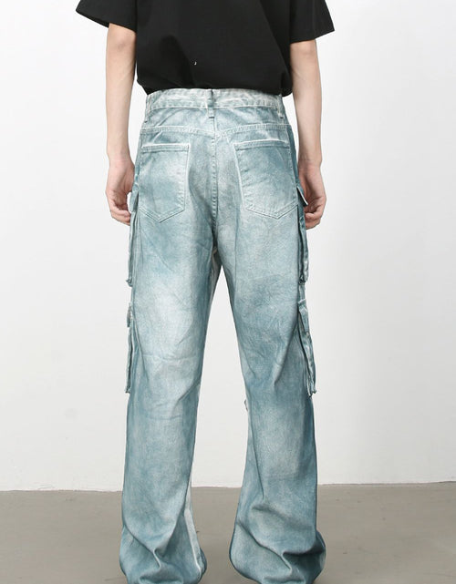 Load image into Gallery viewer, Men's Tie-Dye Cargo Jeans
