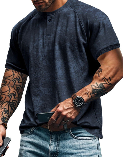 Load image into Gallery viewer, Men's Full Size Round Neck Short Sleeve T-Shirt Plus Size
