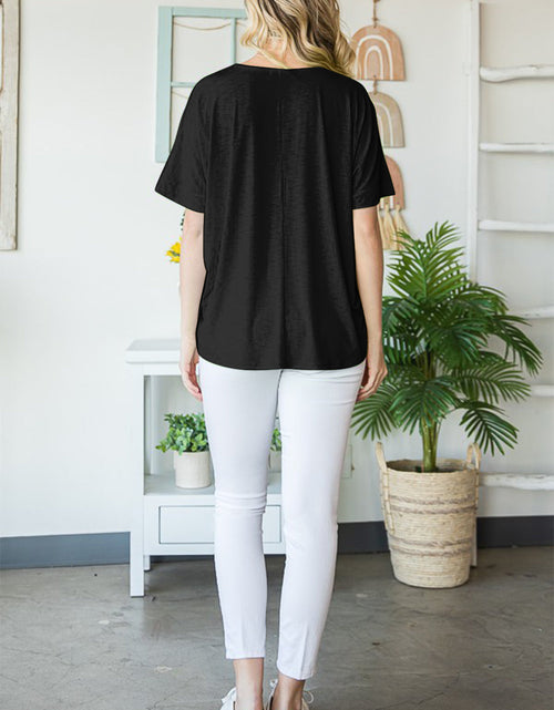 Load image into Gallery viewer, Heimish Full Size V-Neck Short Sleeve T-Shirt
