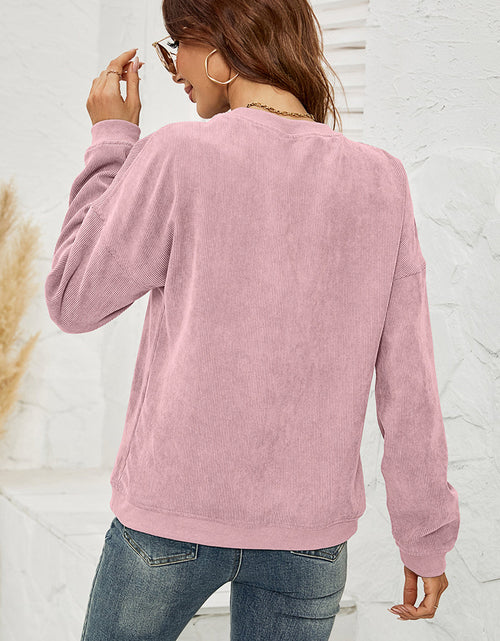 Load image into Gallery viewer, Round Neck Long Sleeve MAMA Graphic Sweatshirt
