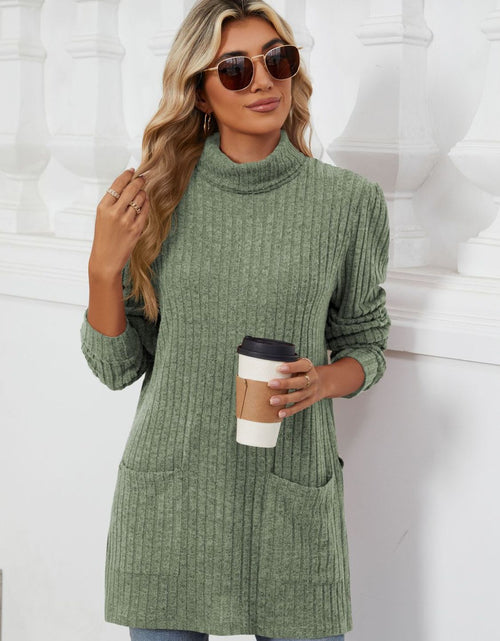 Load image into Gallery viewer, Slit Mock Neck Long Sleeve T-Shirt

