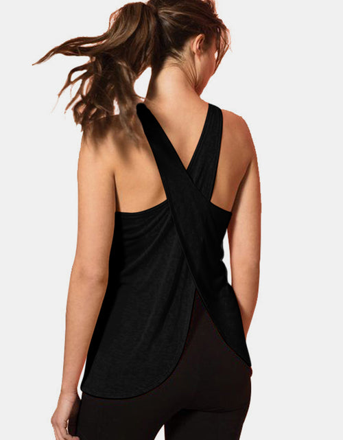 Load image into Gallery viewer, Crisscross Scoop Neck Active Tank
