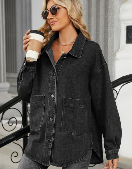 Load image into Gallery viewer, Removable Hood Button Up Long Sleeve Denim Jacket
