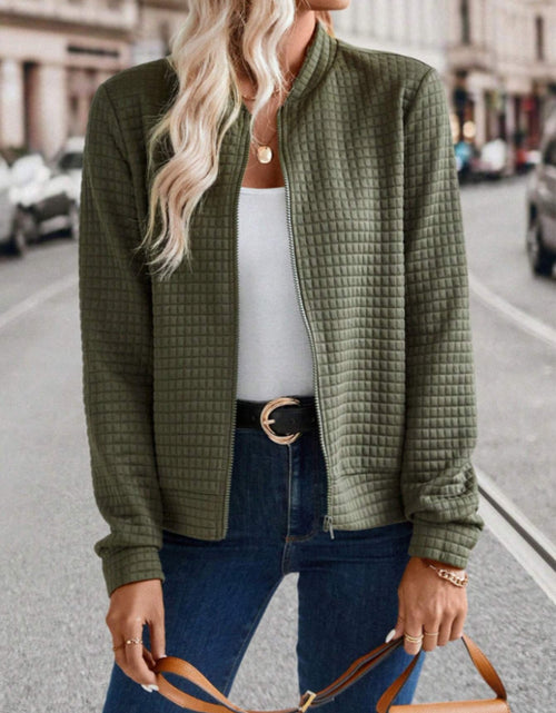 Load image into Gallery viewer, Zip Up Long Sleeve Jacket
