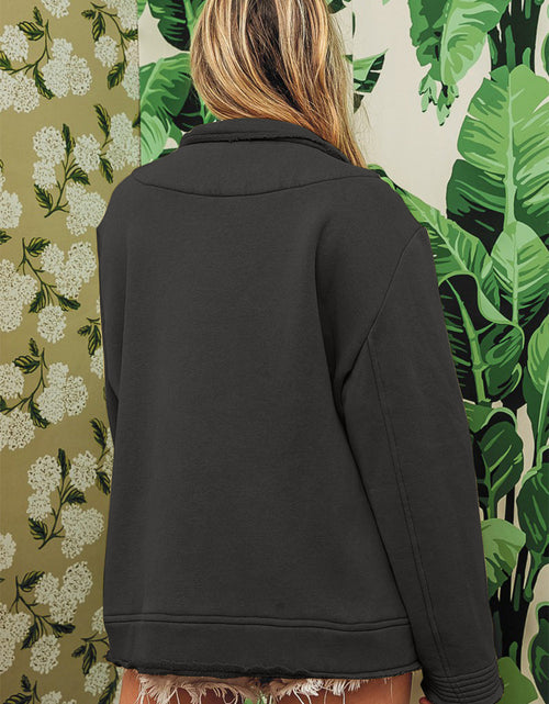 Load image into Gallery viewer, BiBi Single-Breasted Washed Fleece Jacket
