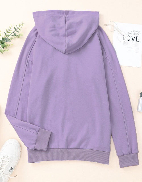 Load image into Gallery viewer, Lace-Up Dropped Shoulder Hoodie
