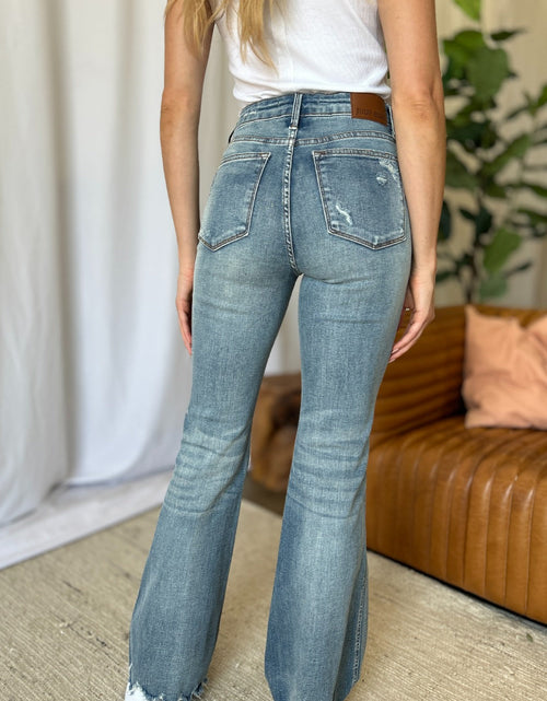 Load image into Gallery viewer, Judy Blue Full Size Medium Rise Tummy Control Destroy Flare
